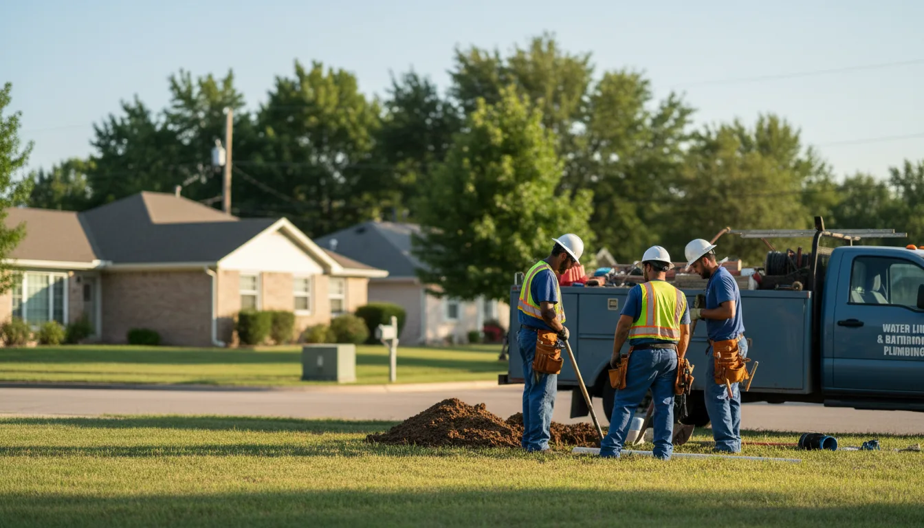 Residential water line and bathroom plumbing service in Palo Pinto, TX